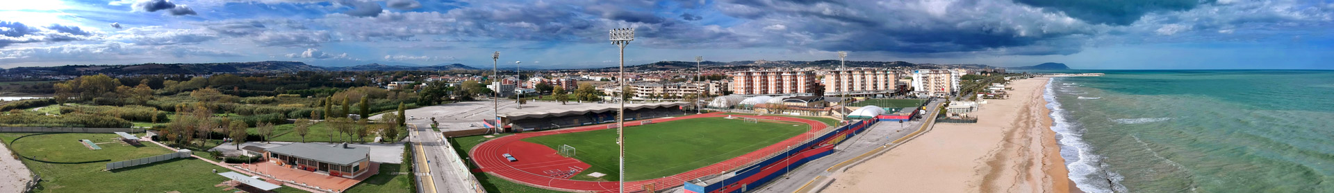 Panoramica dello stadio della Civitanovese Calcio 1919